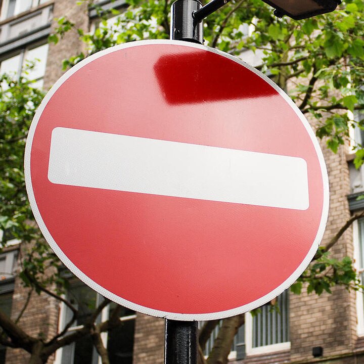 road sign with reflective vinyl