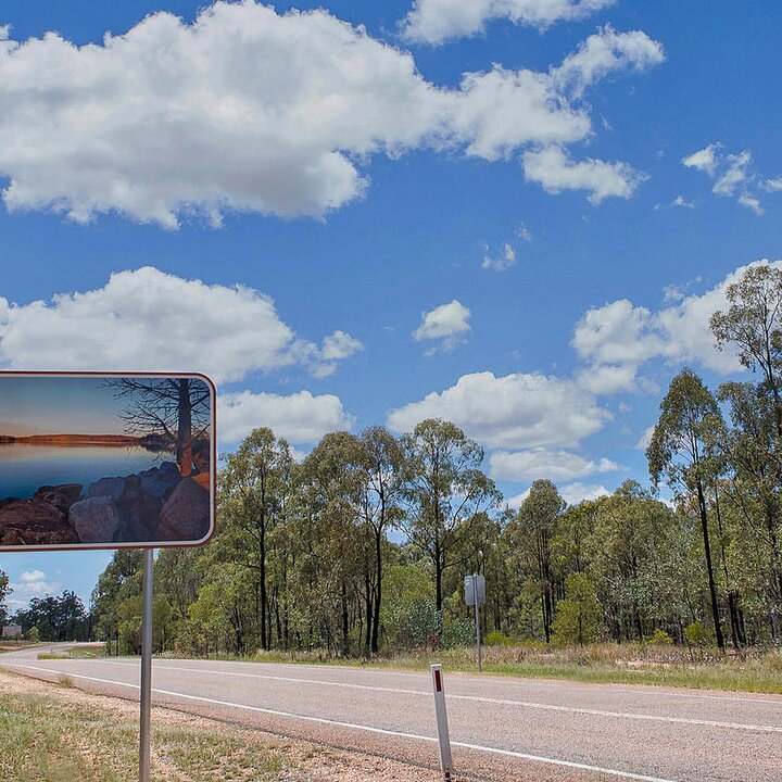 american road sign with reflective vinyl