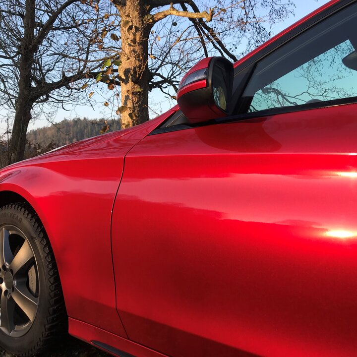 car wrapped in red | © Scandraft AB